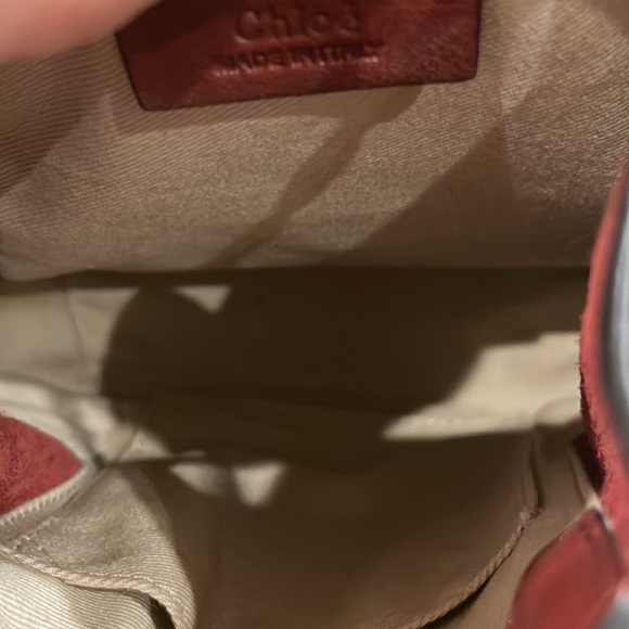 Chloe sienna burgendy red calf leather backpack handbag gold hardware authentic - Picture 3 of 6